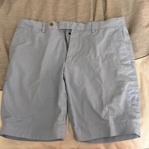 Plain front blue shorts